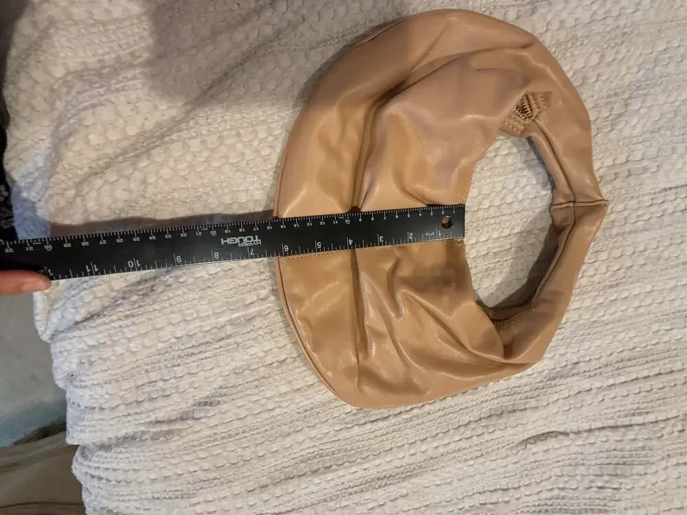 Billini Tan Slouchy Crescent Hobo Handbag